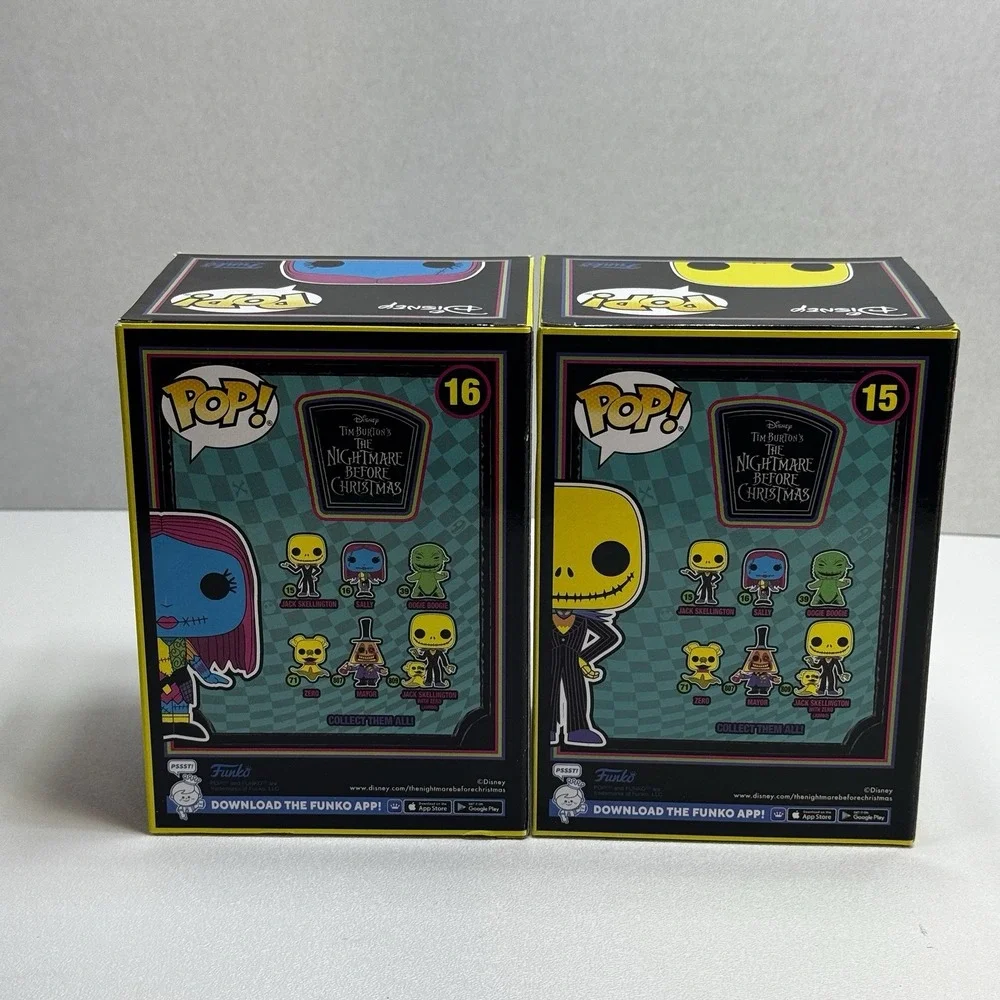Funko Pop nightmare before christmas blacklight full set 809, 807, 71, 39, 16 15